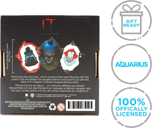 AQUARIUS IT Chapter 2 Shaped Playing Cards - IT Chapter 2 Themed Deck of Cards for Your Favorite Card Games - Officially Licensed IT Movie Merchan...