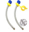 Flexible Toilet Water Supply Line 12inch,Stainless Steel Braided Hose With 3/8 Female Compression Thread x 7/8 Female Ballcock Thread?2pack...