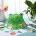 Frog Bucket Hat or Cow Flamingo Hat with 50 Pieces Stickers Summer Outdoor Foldable Wide Brim Fisherman Hat Fishing Sun Hat...