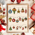 2 PCS Christmas Self-Adhesive Silk Screen Printing Stencils 8.5x11 Inch Reusable Mesh Transfers Stencils Christmas Gift Ball Light Belt Snowman Ch...
