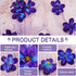 100 Pieces Blue Purple Faux Orchid Flowers Halloween Flower Day of The Dead Decoration Artificial Orchids for DIY Home Wedding Table Centerpieces ...