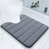 Colorxy Memory Foam Toilet Rug U-Shaped 24x20, Ultra Soft and Absorbent Bathroom Rugs, Non-Slip Toilet Bath Mat, Machine Wash Dry, Contour Bath Ru...