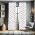 Lunarable Panda Window Curtains, Cartoon Style Bear Drawings Pinkish Foliage Leaves Chinese, Lightweight Decor 2-Panel Set with Rod Pocket, Pair o...
