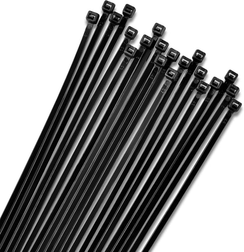 Bolt Dropper 12-Inch Black Zip Ties 100 Pack - Heavy Duty, Self-Locking Nylon Cable Ties for Indoor and Outdoor Projects - UV and Weather Resistan...
