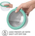 Oggi Prep, Store & Serve Plastic Bowl w/See-Thru Lid- Dishwasher, Microwave & Freezer Safe, (4 qt) Blue w/Dk Blue Lid...
