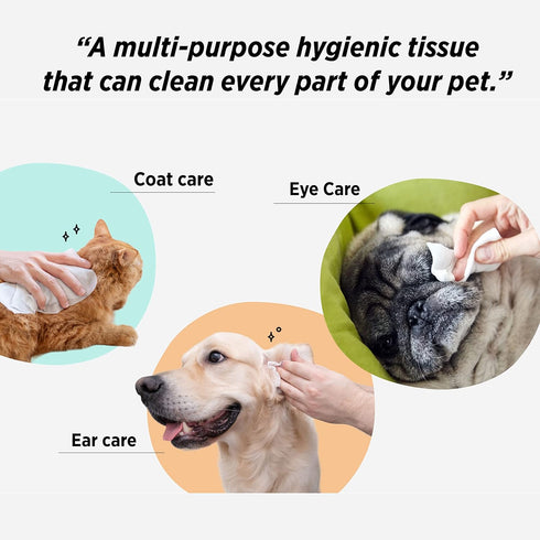 Pet Hygienic Wipes Unscented 30sheets - Grooming Wipes for Cleaning Face and Deodorizing…...