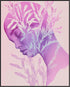Posterizer 1 pcs-pink purple art-growth in solitude-in oil painting style 2-Abstract & Modern Art-Floral & Botanical Art-Chic Home Decor- unframed...