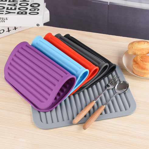Silicone Trivets for Hot pots and Pans, Trivets for Hot Dishes,Mats for Countertop,Mat Pads Heat Resistant Table Placemats 2 Pack,Size:9x12 Inch, ...