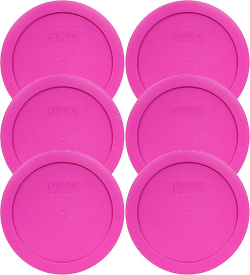 Pyrex 7201-PC Round 4 Cup Storage Lid for Glass Bowls (6, Pink)...