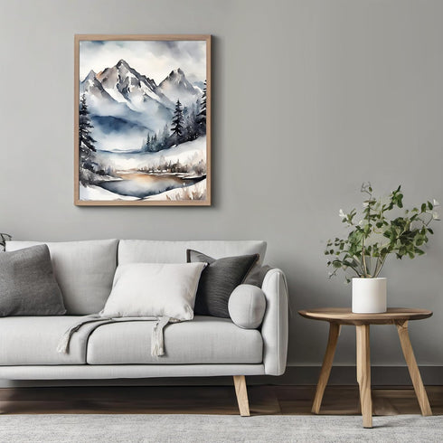 Posterizer 1 pcs-beautiful snowy scenary in winter -4-Landscape & Nature Art-GIft for Men Women Teens-Dining Room Decor- unframed wall art...