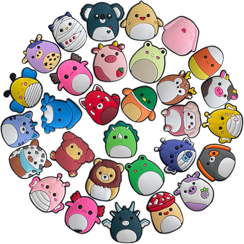 monochef Shoe Charms for Kids Adults: 30 Pack Cute Animal Cartoon Shoe Decoration Charms, Shoe Charm, Charms for Shoes Bracelet Wristband Clog San...