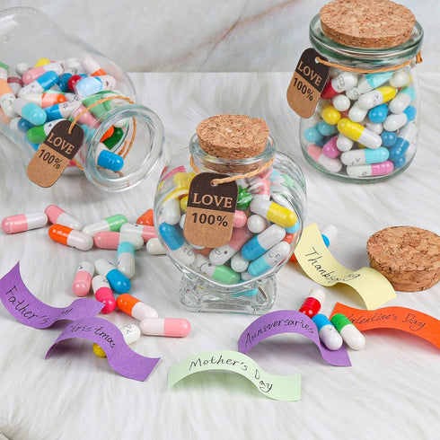 Capsule Letters Message in a Bottle?Long Distance Relationships Gifts for Boyfriend or Girlfriend Birthday Christmas Anniversary Valentine Day. (M...