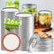 Aliggbent Canning Lids 130PCS, Mason Jar Lids Wide Mouth 86MM Canning Lids Anti-Rust and Leak Proof Airtight Split-Type Lids Silver Canning Flats ...