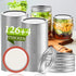 Aliggbent Canning Lids 130PCS, Mason Jar Lids Wide Mouth 86MM Canning Lids Anti-Rust and Leak Proof Airtight Split-Type Lids Silver Canning Flats ...
