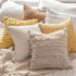 MIULEE Set of 2 Decorative Boho Throw Pillow Covers eruo sham Linen Striped Jacquard Pattern Cushion Covers for Sofa Couch Living Room Bedroom 24x...