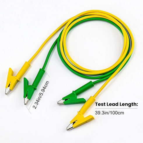 KAIWEETS 5PCS Alligator Clips Electrical Test Leads Set, 15A Jumper Wires Heavy Duty with Protective Copper Clips, Premium Cables for Electrical T...