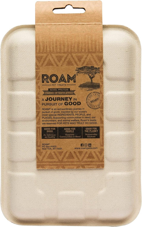 ROAM PET TREATS Ossy Jerky Dog Treats, Single Sourced Novel Protein Jerky Treats Made from Ostrich for Dog...