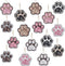 YLOLUL 16 Pcs Dog Paw Shaped Diamond Art Keychains DIY Pet Paw Diamond Art Keychain Kits Diamond Art Double-Sided Cat Dog Paw Painting Key Chains ...