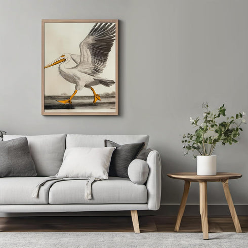 Posterizer 1 pcs-White Pelican detailed art work 3-Art for Animal Lovers-Collectibles & Fine Art-Decor for Home & Office- unframed wall art...