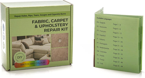 Glass Polish 91006 DIY Fabric, Carpet & Upholstery Repair Kit for Small Holes, Cuts, Rips, Tears & Burn marks...
