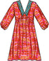 Simplicity Misses' V-Neck Empire Dress Sewing Pattern Kit, Code S9702, Sizes 18-20-22-24-26, Multicolor...