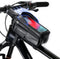 Bike Frame Bag, Large Capacity Top Tube Bike Bag with Sensitive Touch Screen Function & Sun-Visor, Waterproof Bike Phone Bag for Smart Phones 5.5”...
