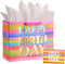 13" Large Birthday Gift Bag with Tissue Paper and Greeting Card – Colorful Gift Bag for Kids, Women, or Mom’s Birthday...