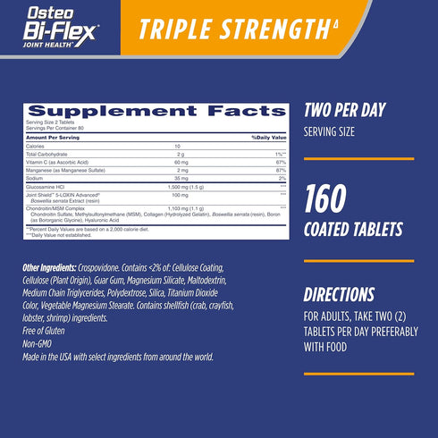 Osteo Bi-Flex Triple Strength Twin, 80 Count, 2pack...