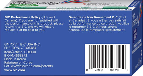 BIC Intensity Bold Dry Erase Marker, Tank Style, Chisel Tip, Green, 12 Pack...