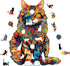 Wooden Puzzles for Adults, Maine Coon Cat (S-80pcs) Wooden Jigsaw Puzzles, Unique Shaped Animal Wood Puzzles, Wooden Animal Puzzles for Adults and...