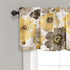 Lush Decor Leah Room Darkening Window Curtain Valance, 18 inch x 52 inch, Yellow/Gray...