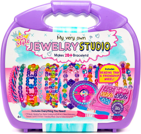 Just My Style My Very Own Jewelry Studio, Personalized Bracelet Making Kit With 1700+ Beads, Bead Kit Great for On-The-Go, Travel DIY Custom Acces...