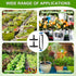 24 Pcs Drip Irrigation System Kits for Garden, 1/4" Irrigation Tubing 4-Outlet Misting Nozzle and Tee-connectors for Plant Flower Raised Bed Lawn ...