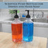Cornucopia Brands 16oz Hands Dishes Pump Bottles (Clear, Set of 2); Pump Dispensers for Kitchen and Home...