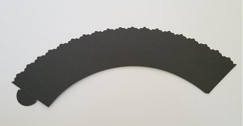 Cupcake Wrappers Solid Colors Adjustable - Set of 12 (Charcoal Dark Gray)...