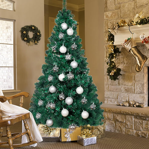 Lulu Home Christmas Ball Ornaments, 20 Ct 3.15" Pre-Strung Hanging Ornament Decorations, Xmas Shatterproof Plastic Balls for Holiday Party Wreath ...