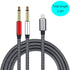Lightning to Dual 6.35mm 1/4" TS Mono Stereo Y-Cable Splitter Lightning to Dual 1/4 inch Audio Cable Compatible for iPhone14/13/12/11/X/8/7/iPad,A...