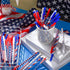 Eaasty American Flag Pens Bulk Patriotic USA Gel Ink Pen Independence Day Pen Stars Stripes Ballpoint Pens for Home School Office Supplies 4th of ...