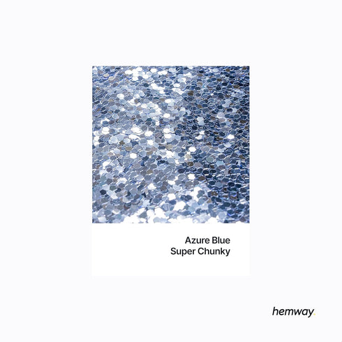 Hemway Premium Craft Glitter Shaker - Azure Blue | 110g Super Chunky Metallic Flake Sequins for Resin & Epoxy Crafts | Craft Supplies for Tumblers...