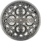 Bezelry 8 Pieces Flowery Engraving Openwork Domed Gray Silver Metal Shank Buttons. 30mm (1-3/16 inch)...
