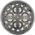 Bezelry 8 Pieces Flowery Engraving Openwork Domed Gray Silver Metal Shank Buttons. 30mm (1-3/16 inch)...