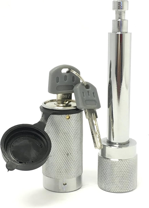 MaxxHaul 70050 Trailer Hitch Lock - Heavy Duty 5/8"- Hitch Locking Receiver Pin With 2 Keys, Chrome...