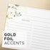 50 Floral Recipe Cards with Gold Foil from Dashleigh, 4x6 inches, Double-Sided...