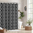 Biscaynebay Textured Fabric Shower Curtains for Bathroom 72" X 72", Black Morocco Pearl Printed Linen Modern Hotel Luxury Quality Cloth Bath Curta...