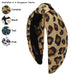 Brown Satin Cheetah Knotted Headband for Women is Classy. Head bands for Women's Hair Designer Headbands for Women are Cute Leopard Headband...