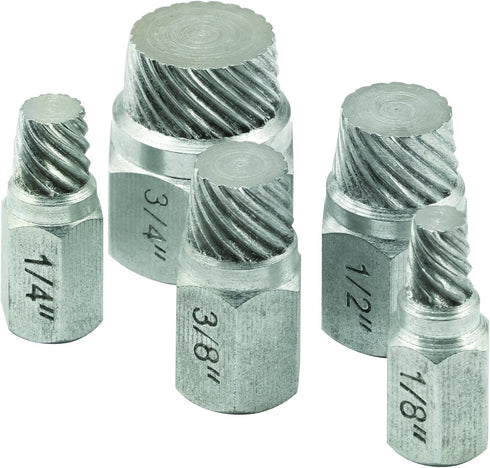 Prime-Line RP77355 1/8 In., 1/4 In., 3/8 In., 1/2 In. and 3/4 In. Pipe Nipple Extractors (Single Pack)...