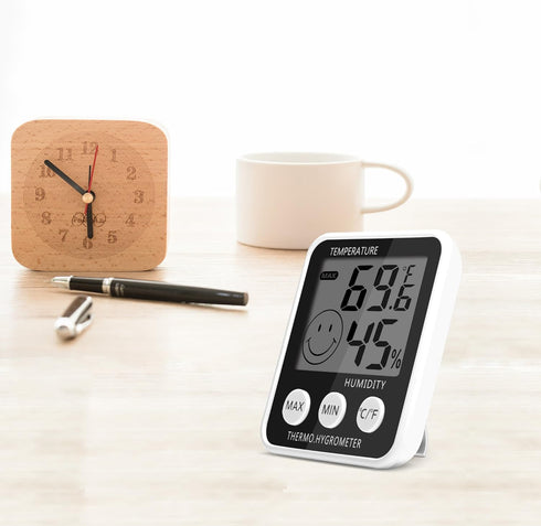 TiToeKi Digital Hygrometer Indoor Thermometer Humidity Monitor Gauge 2-in-1 Monitor? for Room Greenhouse Office Hotel