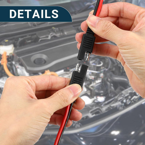 Connectors Cable Compatible Single Plug Quick Disconnect Power Automotive Extension Cable for Motorcycles Cars Charger Towing Winch Quick Connect ...