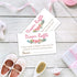 Pink Flowers Diaper Raffle Tickets for Baby Shower Invitation Inserts - 50 Baby Shower Game Cards....