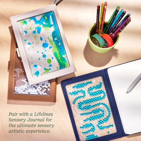Lifelines Rub & Sniff Scented Colored Pencils, Infused with Essential Oil Blends, Color Pencil Set of 10, Earth Tones, Travel Case Included...